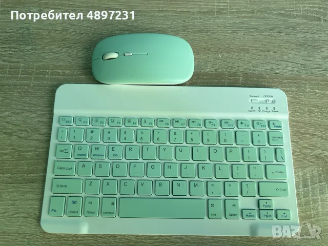 Bluetooth безичнна клавиатура и мишка , снимка 6 - Клавиатури и мишки - 55416230