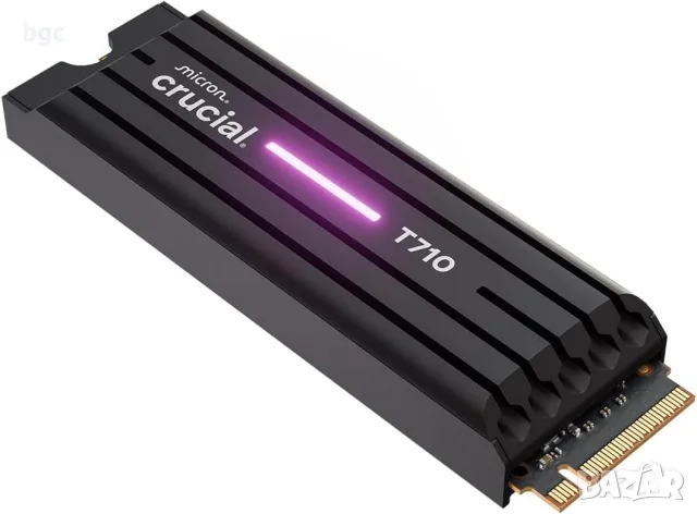 4TB Gen5 SSD NVME T710 Crucial със Heatsink 14,900 MB/s Laptop & Desktop Compatible (PC), 