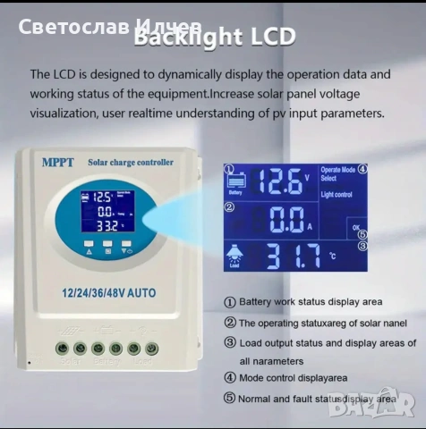 Соларен контролер mppt 120.a, снимка 9 - Къмпинг осветление - 55182249