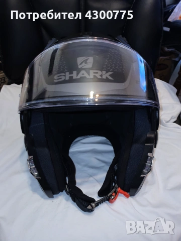 Модулна каска Shark EVO GT Encke Matt Black Anthracite / размер: XL, снимка 4 - Аксесоари и консумативи - 54065248