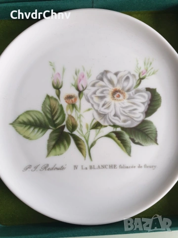 Hutschenreuther Redoute Rosier IV/Хюченройтер Бавария порцеланова чиния-цветя-кутия, снимка 2 - Други - 53949835