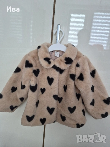 Детско пухкаво палто H&M 92/98 см, снимка 2 - Детски якета и елеци - 53864660