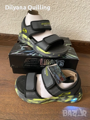 Нови светещи Skechers сандали за момче , снимка 3 - Детски сандали и чехли - 55031171