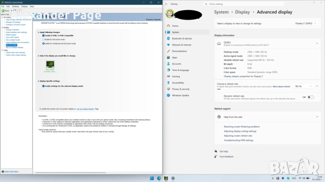 AOC Q24G2A 24" 1440p 165Hz IPS Gaming Monitor – като нов, снимка 5 - Монитори - 54041491