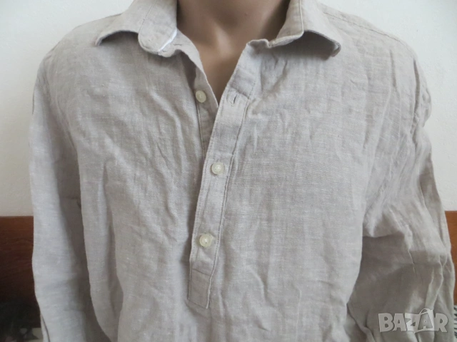 Мъжки ризи с дълъг ръкав от лен , снимка 13 - Ризи - 36533167