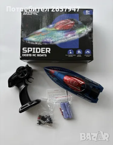 Електрическа лодка Deerc Spider DE819 High Speed Racing Boat 2.4G Remote Control EXC RC
