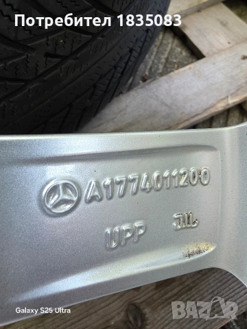Лети джанти 17ки 5х112 Mercedes + зимни гуми 215/65/17 Bridgestone, снимка 8 - Гуми и джанти - 54439726