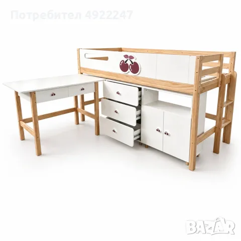 Детско Дървено  Легло , снимка 4 - Мебели за детската стая - 55695993