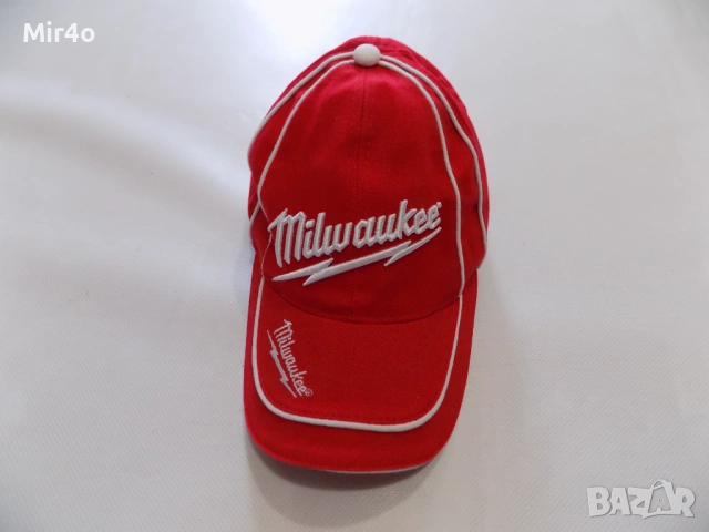 работна шапка milwaukee work wear козирка мъжка оригинална червена one size, снимка 6 - Шапки - 51404624