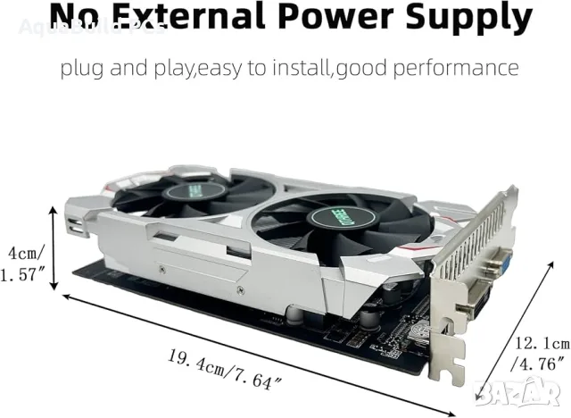 QTHREE GeForce GTX 750 TI 4gb видеокарта нова, GDDR5, HDMI, DVI, VGA, снимка 4 - Видеокарти - 55540165