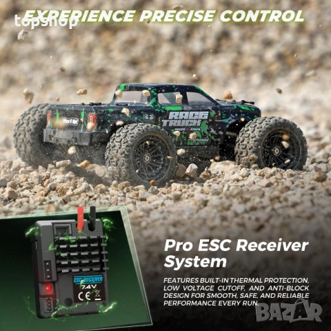 Чисто нов HAIBOXING 18859E 4X4 – Бърз офроуд джип (36 km/h) с две батерии  , снимка 5 - Коли, камиони, мотори, писти - 54437891