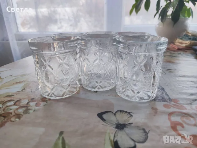 Сет чаши дебело стъкло