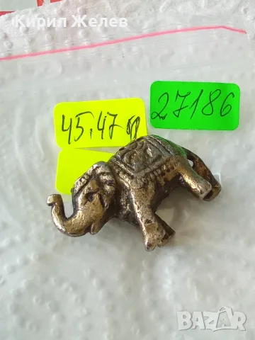 Бронзова фигурка на 🐘 слон 27186, снимка 5 - Колекции - 55322732