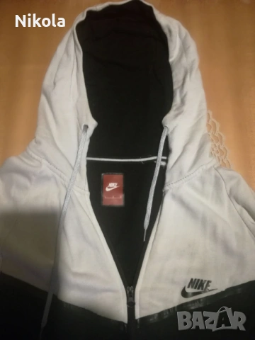 NIKE/НАЙК-Оригинален Черно Бял Памучен Суичър-Горнище !, снимка 2 - Суичъри - 54094970