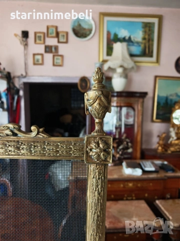 Бронзов параван за камина Луи 15, снимка 5 - Колекции - 54068243