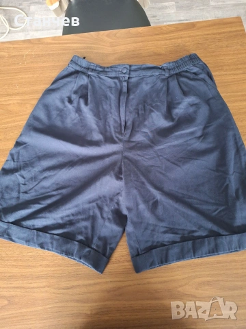 Дамски къси панталони с басти и ластик – Тъмносини, размер UK 18 (XL/XXL) Като нови