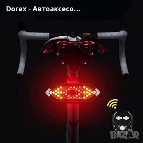 Комплект за велосипед задна LED светлина с мигачи и клаксон USB, снимка 8 - Аксесоари и консумативи - 54197181