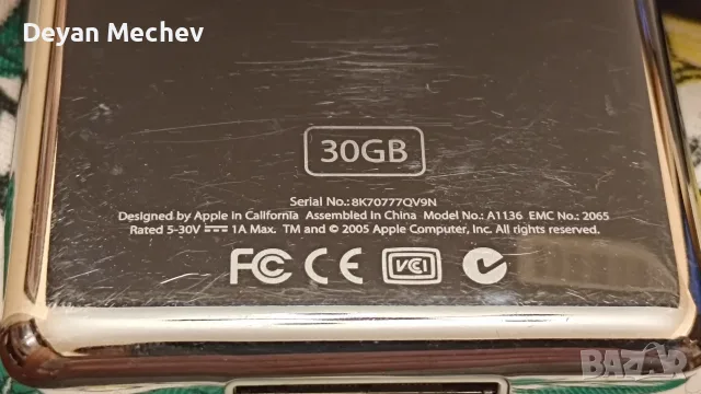 Apple iPod 5th Gen Video 30GB (A1136) С КУТИЯ и Книжки, снимка 5 - iPod - 55530403