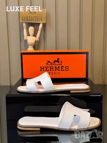 Hermes 🤍Дамски Чехли , снимка 2 - Чехли - 55589182