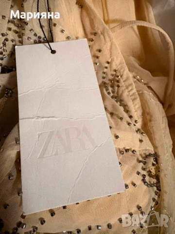 Елегантна нова рокля ZARA с етикет, размер S, 55€, снимка 9 - Рокли - 53943810