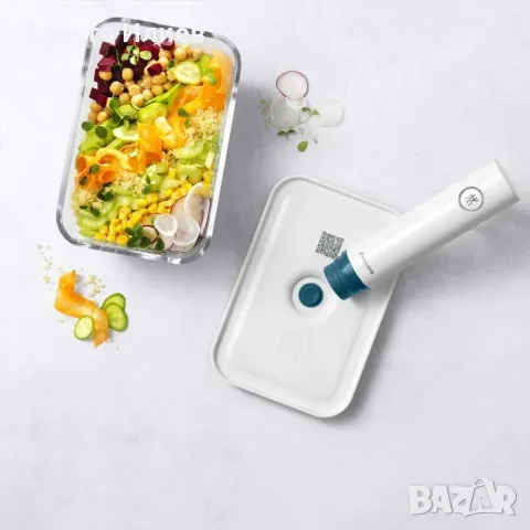 Вакуумна кутия Zwilling Fresh & Save Стъклена купа Голям размер 2литра, снимка 3 - Кутии за храна - 55441440