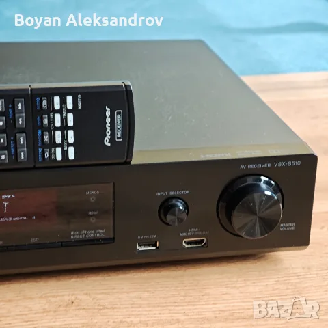 Pioneer VSX-S510-K — Тънък (Slim) 7.1 Мрежов AV Ресивър с оригинално дистанционно, снимка 4 - Ресийвъри, усилватели, смесителни пултове - 55428567