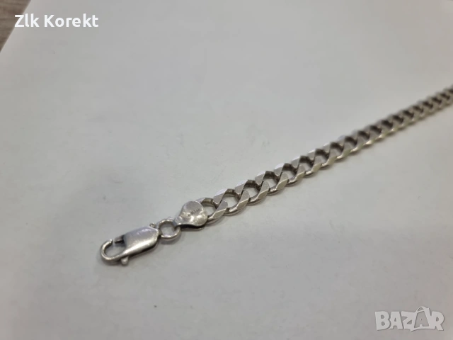 Сребърна гривна тип Панцер, снимка 4 - Гривни - 54345599