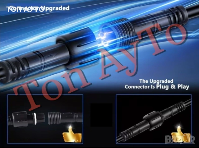 Комплект Лед Бар 20" 380W 52см +  2бр Халогени 4" 10см 60W + Окабеляване + Копче 12/24V за Кола АТВ , снимка 8 - Аксесоари и консумативи - 54341015