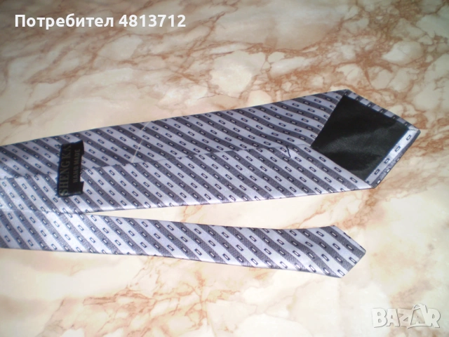 Сива  вратовръзка с шарки  SHENG KAI HAND MADE., снимка 2 - Сватбени аксесоари - 54604113