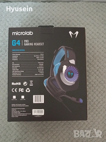 Геймърски слушалки Microlab G 4 pro в отлично състояние , снимка 3 - Слушалки за компютър - 55219970