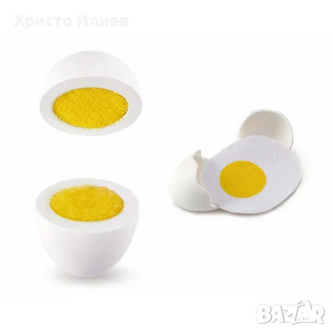 Дървени яйца за рязане в кора HAPE Кутия за яйца, снимка 2 - Образователни игри - 55310382