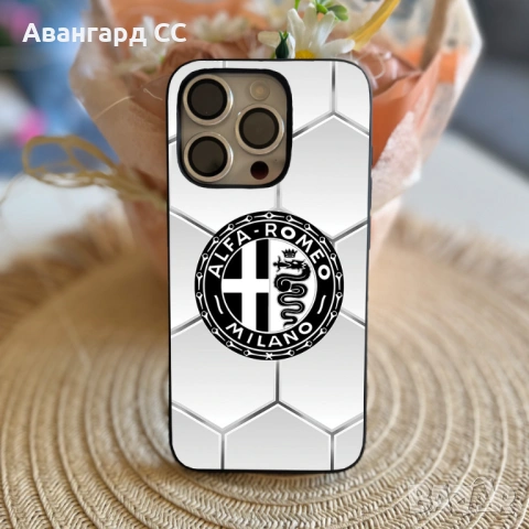 Силиконов калъф за iPhone с лого Alfa Romeo, снимка 5 - Калъфи, кейсове - 54611249