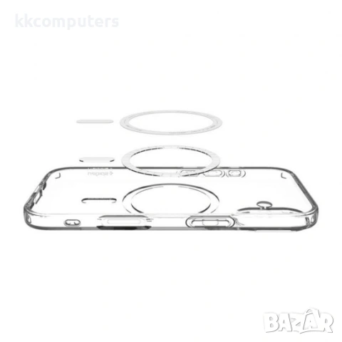 Оригинален кейс Spigen Liquid Crystal MagSafe, За iPhone 17 (6.3), Прозрачен и Протектор, снимка 5 - Калъфи, кейсове - 54870688