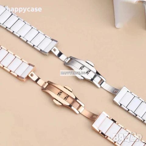 18 mm CERAMIC STEEL Керамична верижка каишка Huawei Watch GT6 41/GT5 Pro 42/GT5 41/GT4 41/Watch 5 42, снимка 8 - Каишки за часовници - 54365833