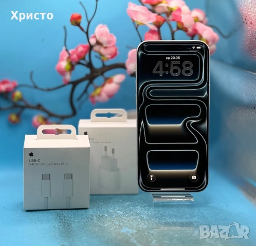 ГАРАНЦИОНЕН!!! Apple iPhone 17 Pro Max, 2TB, 5G, Silver + подарък ново зарядно у-во Apple 