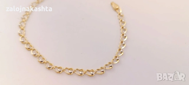 Нова-Златна гривна-2,20гр/14кр, снимка 2 - Гривни - 55144544