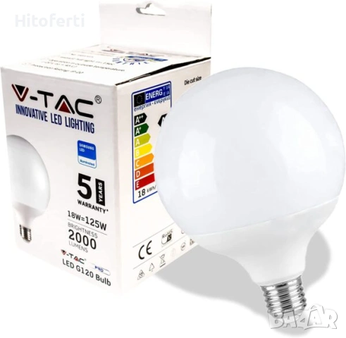  Крушка V-TAC 18W White LED