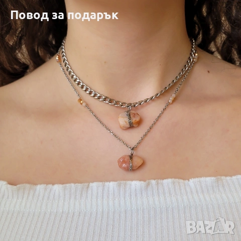 Подарък за жена - колие с кварц , снимка 13 - Романтични подаръци - 53047956