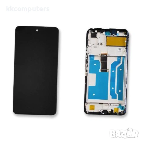 LCD Дисплей за Huawei P Smart 2021 / Y7a / Honor 10X Lite 2020 + Tъч скрийн / Рамка / Черен/ Оригина