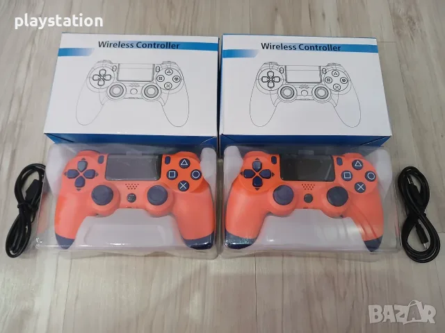 Чисто нови безжични джойстици за PS4 / PC (Sunset Orange)