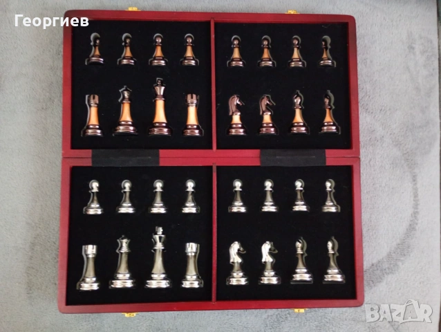 Луксозен масивен шах с класически фигури, нов, снимка 3 - Шах и табла - 54071207