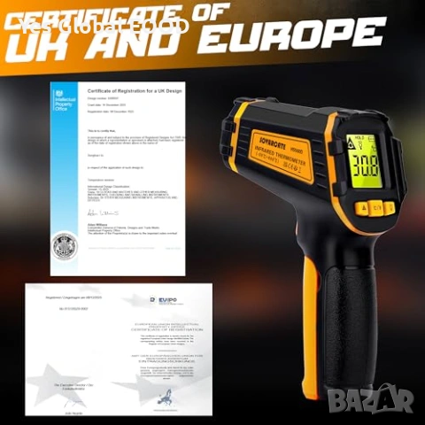 IR термометър -50°C до 600°C лазерен, снимка 9 - Други инструменти - 53983276