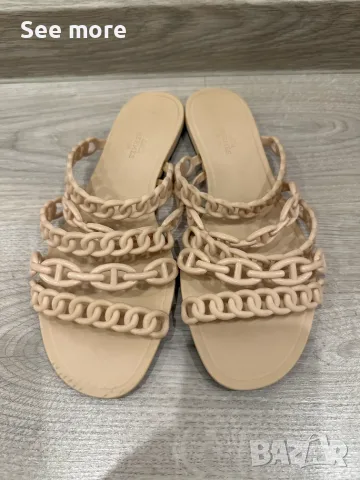 Hermès Rivage чехли екрю 40