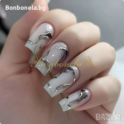 Самозалепващи изкуствени нокти Press On Nails, снимка 17 - Продукти за маникюр - 53033323