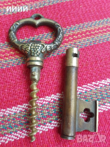 Бронзов ключ тирбушон , снимка 2 - Антикварни и старинни предмети - 54309029