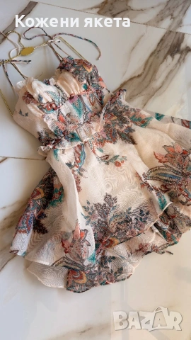 Ефирна лятна рокля с мотиви, снимка 2 - Рокли - 54329719