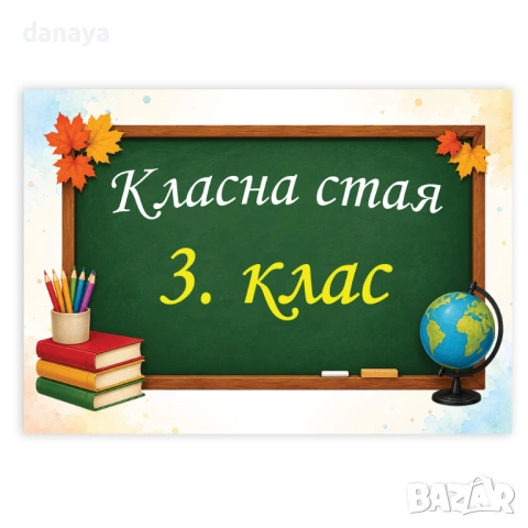 6715 Табелка за врата на класна стая, A4 формат, ламинирана, снимка 3 - Ученически пособия, канцеларски материали - 54582091