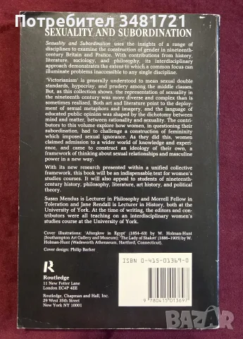 Sexuality and Subordination. Interdisciplinary Studies of Gender in the Nineteenth Century, снимка 12 - История, политика и общество - 55361173