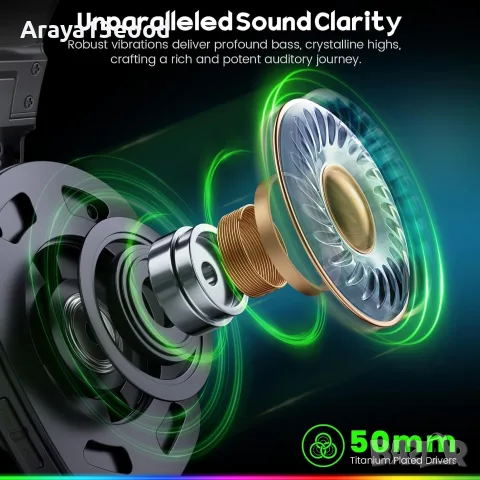 WESEARY WG1 Безжични геймърски слушалки с микрофон – 2.4GHz, Bluetooth 5.0, RGB, до 50 часа работа, снимка 3 - Слушалки и портативни колонки - 55582149