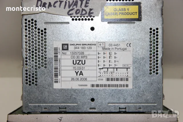 CD 30 MP3 Radio Opel Corsa D (2006-2015г.) 13257028 / 344183129 / 344 183 129, снимка 5 - Аксесоари и консумативи - 55470869